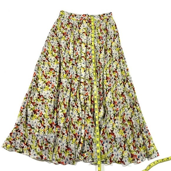 & Other Stories Pleated Button Front Midi Skort Floral - Picture 6 of 7